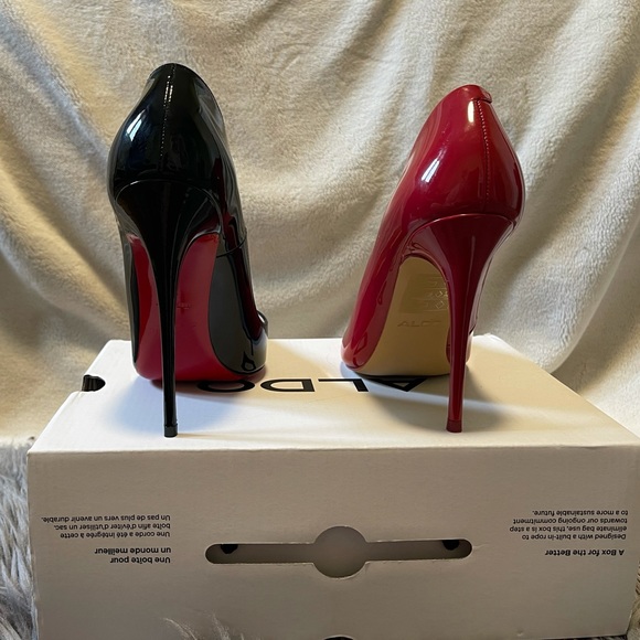 Aldo Stessy Patent Red High Heel Pumps - Picture 8 of 11